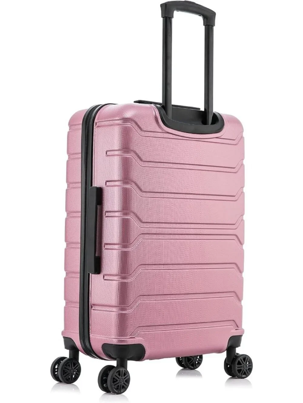 Lightweight 24-Inch Hardside Spinner Luggage - Stylish Rose Gold Travel Case